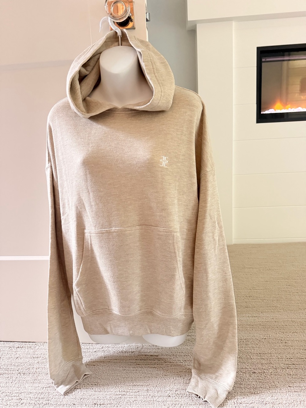 ETERNE Best-Selling Oatmeal Heather Hoodie Sweatshirt NIP M or L $280+!!